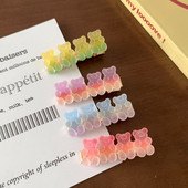 Urs curcubeu agrafă breton din rășină clemă drăguță de culoare bomboană agrafă de păr femei accesorii pentru fete bijuterii de modă