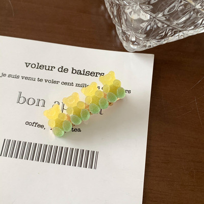 Urs curcubeu agrafă breton din rășină clemă drăguță de culoare bomboană agrafă de păr femei accesorii pentru fete bijuterii de modă