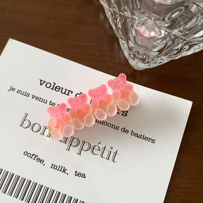 Urs curcubeu agrafă breton din rășină clemă drăguță de culoare bomboană agrafă de păr femei accesorii pentru fete bijuterii de modă