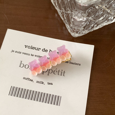 Urs curcubeu agrafă breton din rășină clemă drăguță de culoare bomboană agrafă de păr femei accesorii pentru fete bijuterii de modă