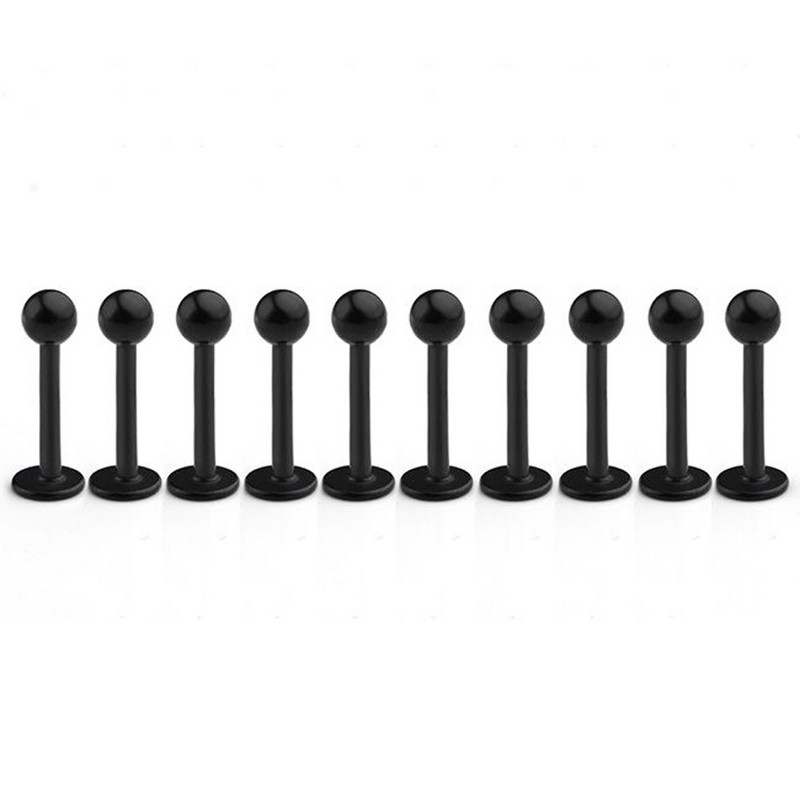 5 bucăți/lot 16G 18G Tragus Helix Bar 3-4mm Bilă din oțel inoxidabil Labret Lip Bar Inele Stud Cartilage Piercing ureche Bijuterii pentru corp