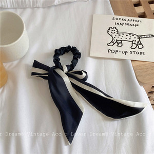 Franțuzesc, negru, alb, culoare solidă, imprimat, banda elastică de păr pentru femei, eșarfă de păr, frânghii de cauciuc, legături de păr, accesoriu de păr