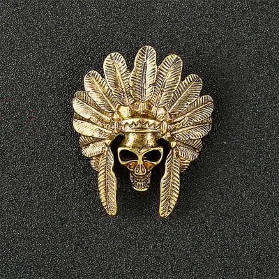 Broșă aurie retro cu animale dominatoare, cu cap de lup, vultur, tigru, accesorii pentru costum bărbați, personalitate, broșe cu strasuri de ultimă generație