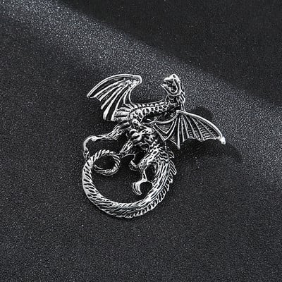 Broșă aurie retro cu animale dominatoare, cu cap de lup, vultur, tigru, accesorii pentru costum bărbați, personalitate, broșe cu strasuri de ultimă generație