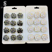 Broșe de modă cu flori de trandafir 2022 pentru femei Ace mici pentru hijab pentru eșarfă 12 buc/set de broșe pentru bijuterii musulmane de siguranță