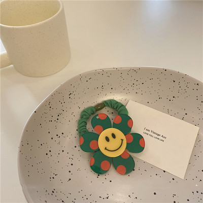 Korejska verzija užeta za kosu u boji slatkiša 2021. Jednostavan prsten za kosu Trodimenzionalni smajlić Sunčev cvijet za djevojčice Dodaci za kosu