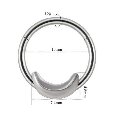 1PC Zmijski pauk Cirkon Pregrada na šarkama Kliker Nos Obruč Prsten Mjesec Zvijezda Tragus Hrskavica Daith Piercing Helix Rook Naušnice 16 g