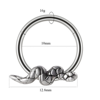 1PC Zmijski pauk Cirkon Pregrada na šarkama Kliker Nos Obruč Prsten Mjesec Zvijezda Tragus Hrskavica Daith Piercing Helix Rook Naušnice 16 g