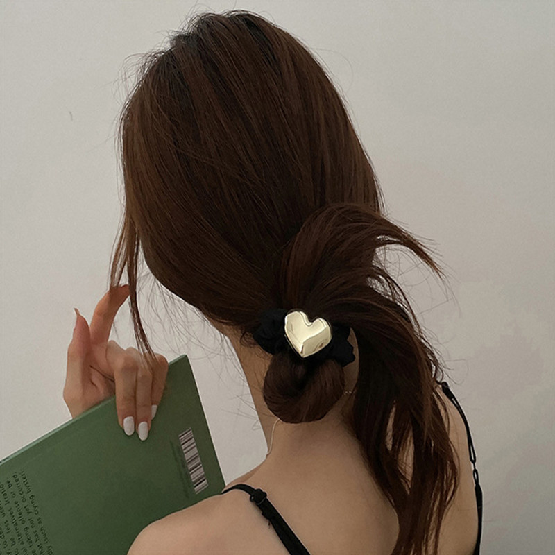 FFLACELL coreeană 2021, noua modă, vintage, metal, dragoste, în formă de inimă, cerc pentru păr, cadou pentru femei, fete