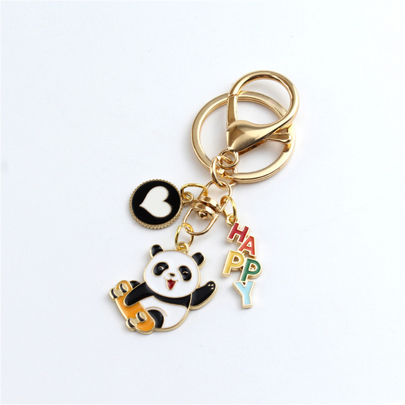 Stil sport Patinaj Panda Breloc Breloc Fete Creativ Drăguț Animal Ornamente Geantă Breloc Accesorii Cadou