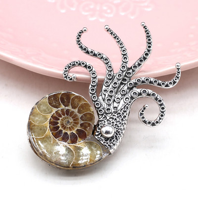 Fine prirodne školjke Broševi Nautilus Školjke Igle od legure za djevojačke kostime Kaputi Dodaci Nakit Pokloni