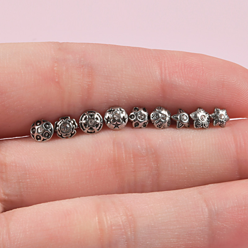 1 buc. cercei cu șuruburi, tragus, cartilaj, piercing, oțel chirurgical, bijuterii CZ, cu filet intern, pentru buze de flori, bijuterii Labret Monroe