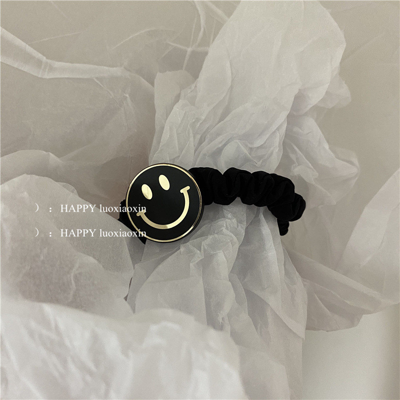 Femei Fete Scrunchies Elastic Hair Legive Benzi Smile Face Summer Fashion Korean for Girl Head Accessories