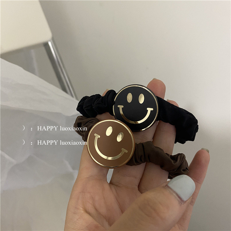 Femei Fete Scrunchies Elastic Hair Legive Benzi Smile Face Summer Fashion Korean for Girl Head Accessories