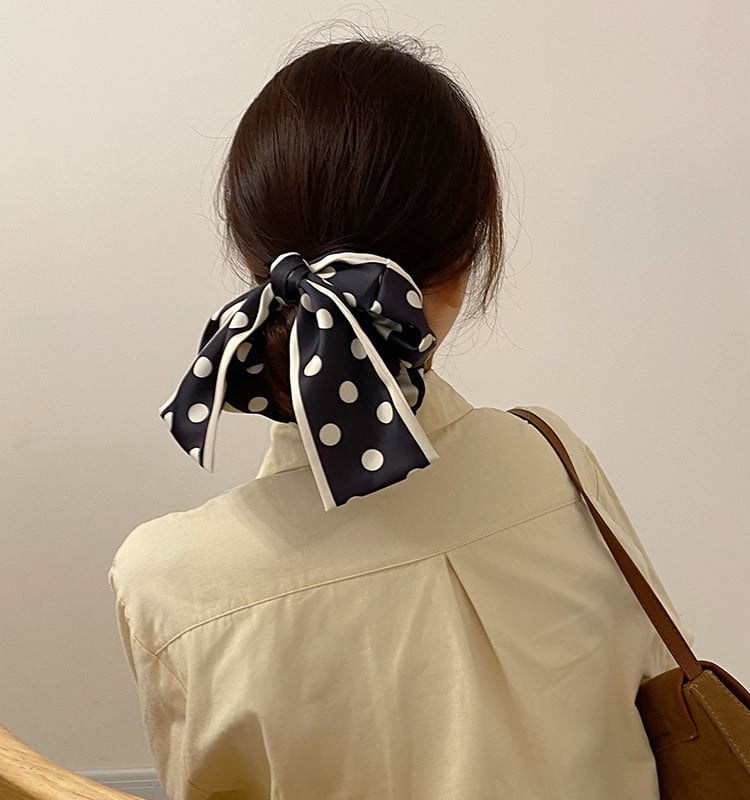 2021 Fashion wave point banda elastică de păr pentru femei eșarfă de păr funde boeme frânghii de cauciuc accesorii de păr accesorii pentru cap