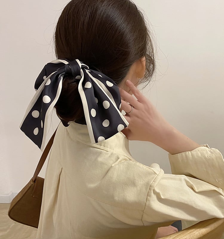 2021 Fashion wave point banda elastică de păr pentru femei eșarfă de păr funde boeme frânghii de cauciuc accesorii de păr accesorii pentru cap