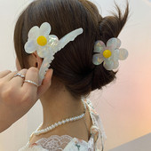 Agrafă de păr din acetat de margaretă retro femei de mărime mare agrafă de păr 2022 de vară de înaltă calitate, gheare de păr pentru fete, accesorii pentru cap
