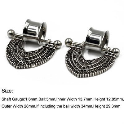 2 buc tunel pentru ureche dublu flare din oțel, mufă goală din silicon, extensii de extensie, scut pentru mamelon, inel cu mreană, bijuterii pentru piercing pentru corp