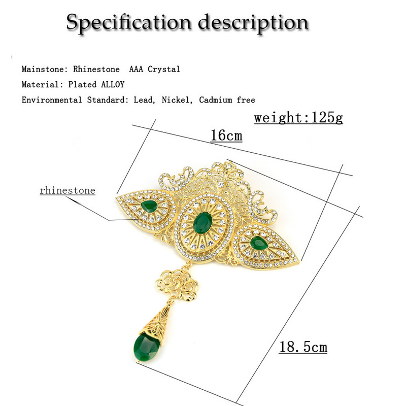 Sunspicems Aukso spalvos Alžyras Maroko sagė moterims Vestuviniai papuošalai Kaftanas Gėlių sagės Arabiškos šeimos nuotakos bižuteris 2022 m.