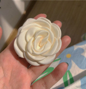 Fflacell 2021 Eenvoudige Koreaanse Roomwit Camellia Rose Haarspeld Haar Touw Vrouwen Accessoires