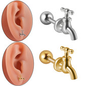 1 db sebészeti acél csap Piercing fülbevaló Tragus porc kagyló ajak labret fülbevaló testékszer nőknek férfiaknak