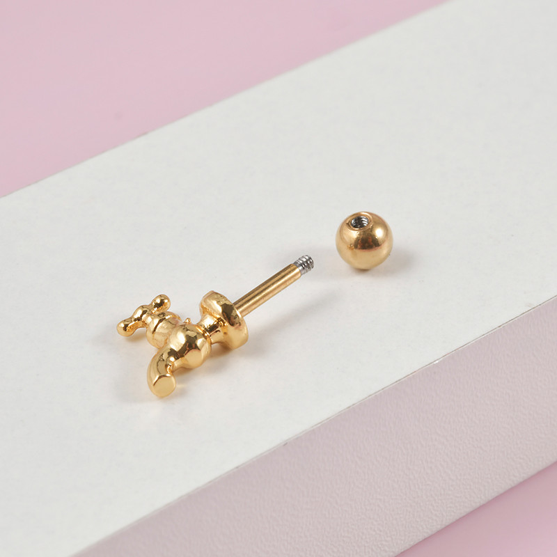 1 db sebészeti acél csap Piercing fülbevaló Tragus porc kagyló ajak labret fülbevaló testékszer nőknek férfiaknak