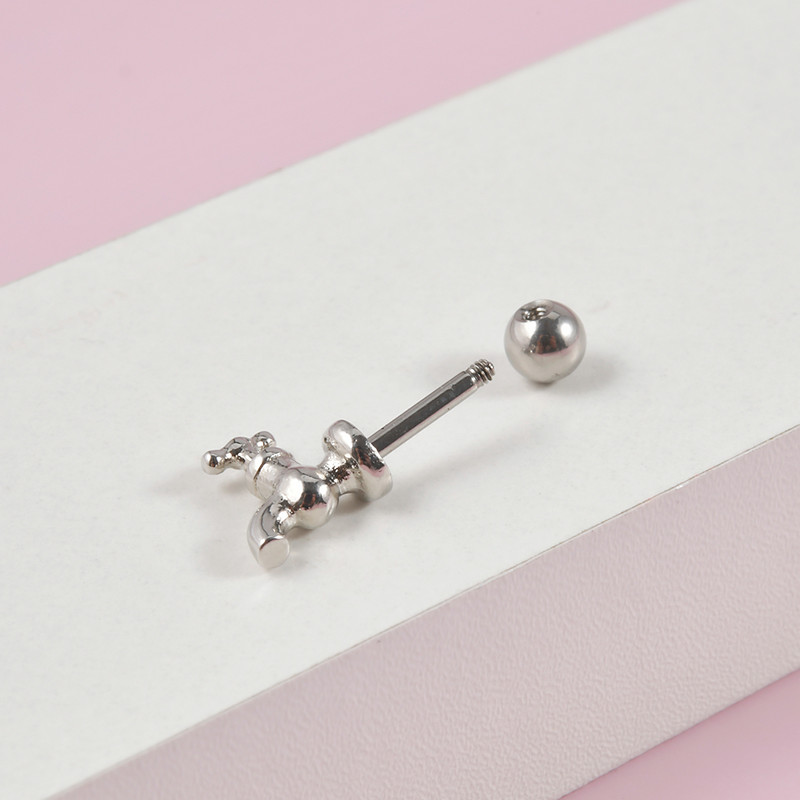 1 db sebészeti acél csap Piercing fülbevaló Tragus porc kagyló ajak labret fülbevaló testékszer nőknek férfiaknak