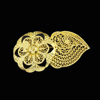 Sunspicems 24K aur culoare floarea-soarelui femei broșă nurcă haină guler ace bijuterii nunta Africa caftan broșă accesorii speciale