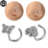 1kom 100% čvrsti titanijski prsten za vijke za nos, piercing, dizajn leptira, držač nosne kosti, držač, nakit za tijelo, za žene i muškarce 20 g