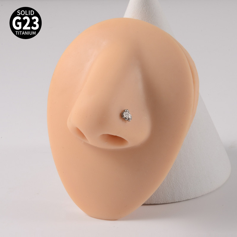 1kom 100% čvrsti titanijski prsten za vijke za nos, piercing, dizajn leptira, držač nosne kosti, držač, nakit za tijelo, za žene i muškarce 20 g