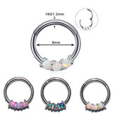 1 buc. Piercing pentru buze, bijuterii de modă unisex, inel pentru nas cu segmente cu balamale