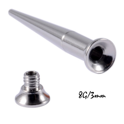 PÁR 3-10 mm-es 2 az 1-ben füldugók és alagutak Piercing fülmérők rozsdamentes acél kúpos fültágító csavaros illesztésű Oreille