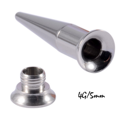 PÁR 3-10 mm-es 2 az 1-ben füldugók és alagutak Piercing fülmérők rozsdamentes acél kúpos fültágító csavaros illesztésű Oreille