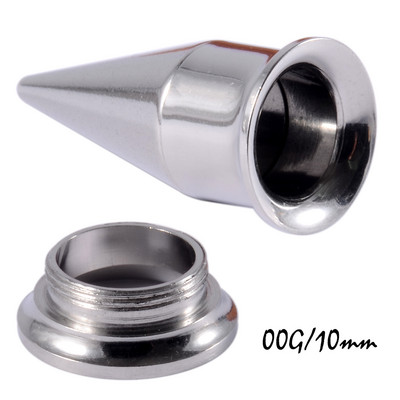 PÁR 3-10 mm-es 2 az 1-ben füldugók és alagutak Piercing fülmérők rozsdamentes acél kúpos fültágító csavaros illesztésű Oreille