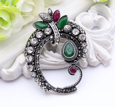 Sunspicmes Vintage Algeira Maroko Ženski broš Retro srebrna boja Cvijet Svadbeni banket Nakit Indijski obiteljski dar 2022.