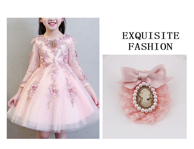 Broșe de tip prințesă cu cap de frumusețe din țesătură de înaltă calitate, broșă din pânză din dantelă pentru femei, broșă cu arc de flori, corsaj de modă pentru femei, accesorii