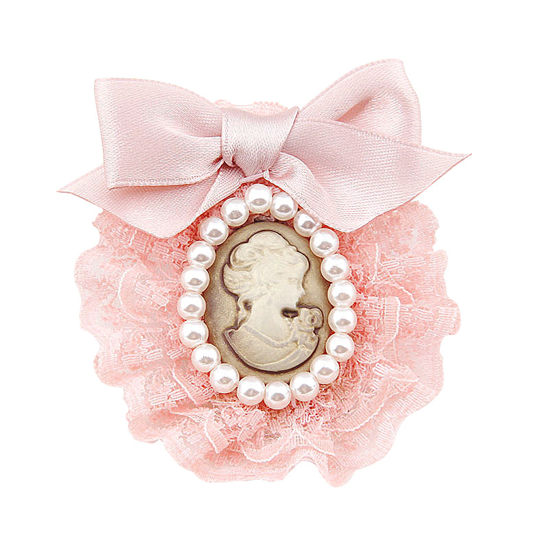 Broșe de tip prințesă cu cap de frumusețe din țesătură de înaltă calitate, broșă din pânză din dantelă pentru femei, broșă cu arc de flori, corsaj de modă pentru femei, accesorii