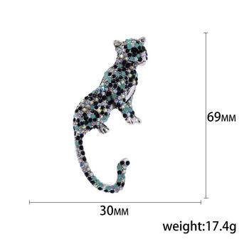 CINDY XIANG Леопардови брошки със стрази за жени и мъже Животински игли Реколта Модни бижута Нова година 2023