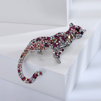 CINDY XIANG Rhinestone Leopard καρφίτσες για γυναίκες και άνδρες Animal pin Vintage κοσμήματα μόδας Πρωτοχρονιά 2023