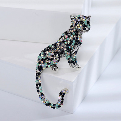 CINDY XIANG Broșe leopard cu strasuri pentru femei și bărbați, ace animale, bijuterii de modă de epocă, Anul Nou 2023