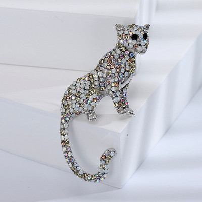 CINDY XIANG Broșe leopard cu strasuri pentru femei și bărbați, ace animale, bijuterii de modă de epocă, Anul Nou 2023