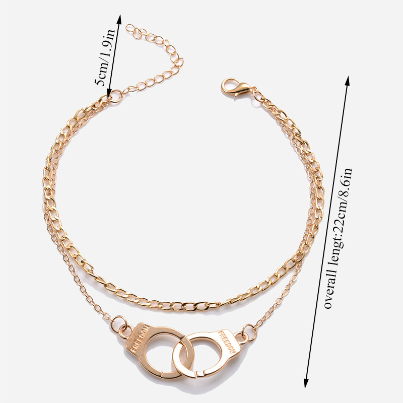 Klassikaline roostevabast terasest moodne mitmekihiline jalakett 2021. aasta suvine käerauad pahkluu käevõru naistele rannatarvikute kingitus