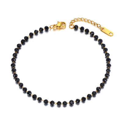 AENINE Boemia din oțel inoxidabil Charm gleznă bijuterii picior acrilic Shell numere romane lanț gleznă pentru femei AA19019