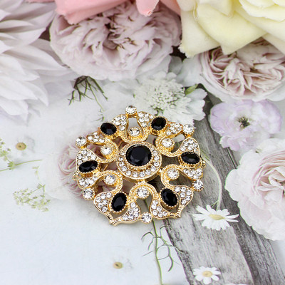 Sunspicems 18K aur culoare Maroc caftan broșă cristal complet turcesc design arab mireasa petrecere nunta bijuterii cadou de sărbători