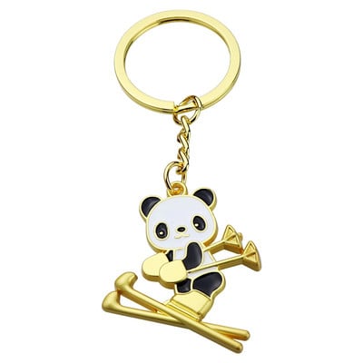 Crtani Panda Ski Privjesak za ključeve Zimske igre Suveniri Pokloni za najbolje prijatelje Žene Muškarci Sportski privjesak Privjesak za ključeve Za dekoraciju ruksaka