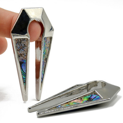 PERECHE Găuri pentru cheie Forma găurii de aur Carcasa de aur Dop pentru greutatea urechii cu formă ovală Tunel pentru ureche Expander Gauge Stretcher Cercei Piercing pentru corp