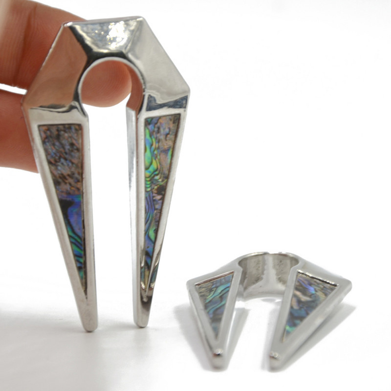 PERECHE Găuri pentru cheie Forma găurii de aur Carcasa de aur Dop pentru greutatea urechii cu formă ovală Tunel pentru ureche Expander Gauge Stretcher Cercei Piercing pentru corp