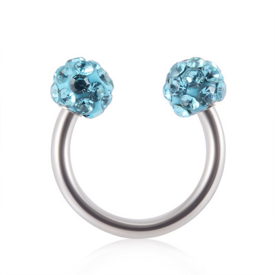 1PC Bling Ferido Inele septum nas potcoavă Piercing bijuterii 16G Cartilage Helix Tragus Cercei Cerce Lip Piercing Retainer 8mm