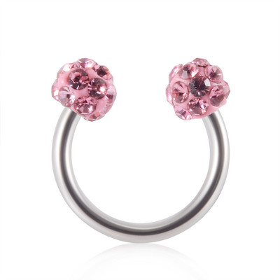 1PC Bling Ferido Inele septum nas potcoavă Piercing bijuterii 16G Cartilage Helix Tragus Cercei Cerce Lip Piercing Retainer 8mm