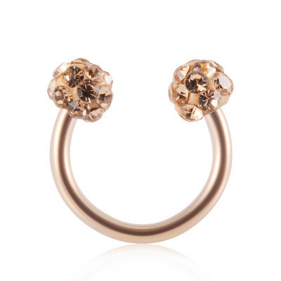 1PC Bling Ferido Inele septum nas potcoavă Piercing bijuterii 16G Cartilage Helix Tragus Cercei Cerce Lip Piercing Retainer 8mm